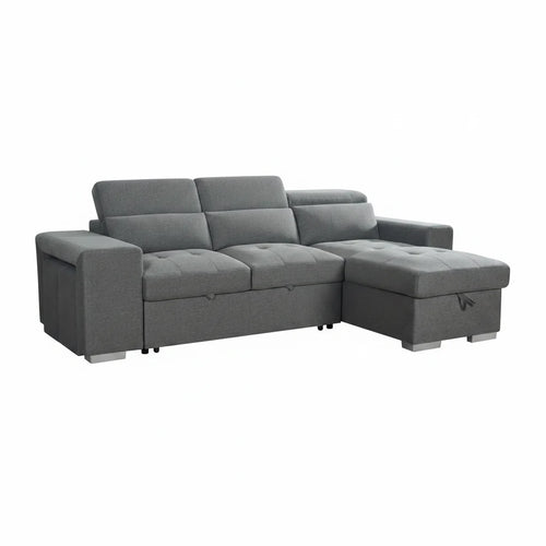 Artemis Sofabed Universal Corner In Grey. Honeypot Furniture, Choice Furniture. Universal Corner Sofa Bed Sale, Corner Sofa Bed Sale. Sofabed with underseat storage. 