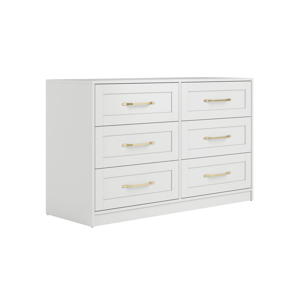 White Chest Of Drawers With Gold Handles