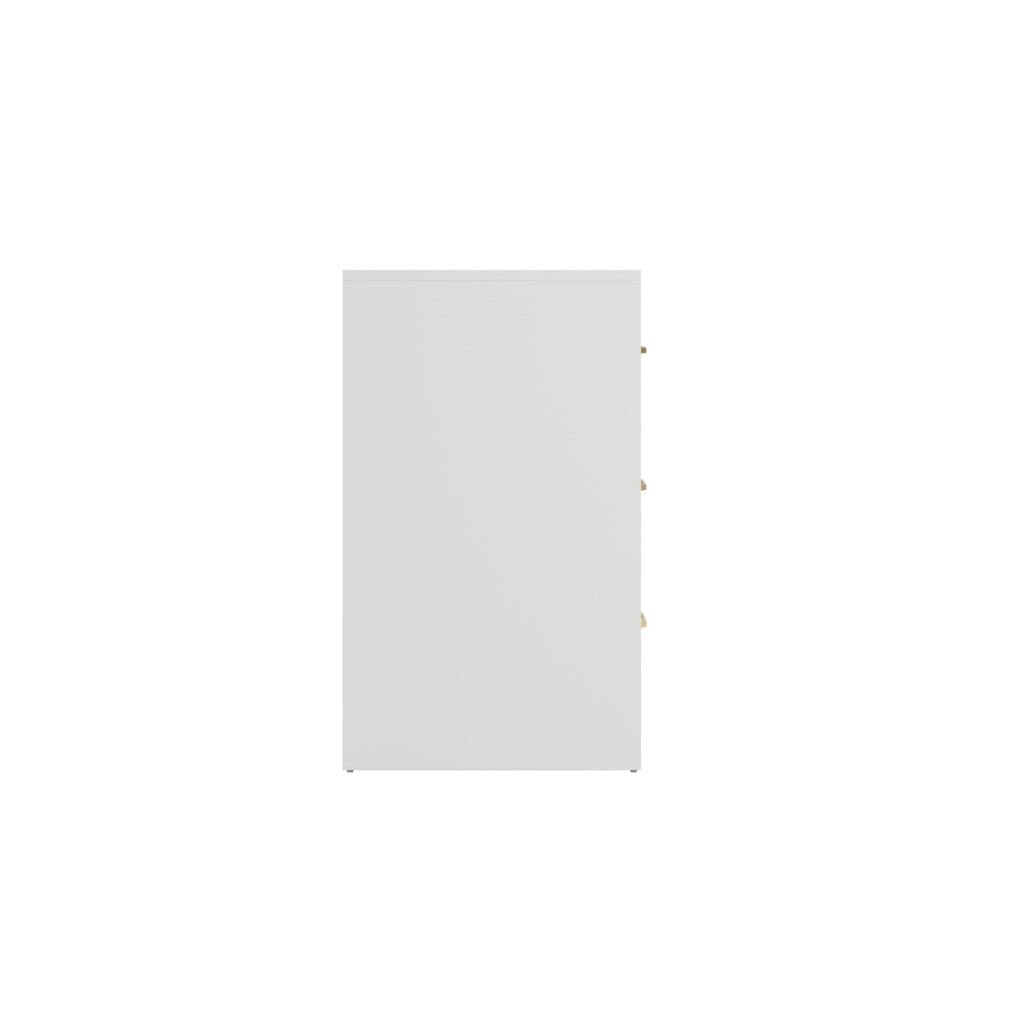 White Chest Of Drawers With Gold Handles