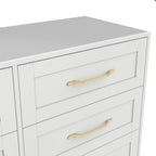 White Chest Of Drawers With Gold Handles