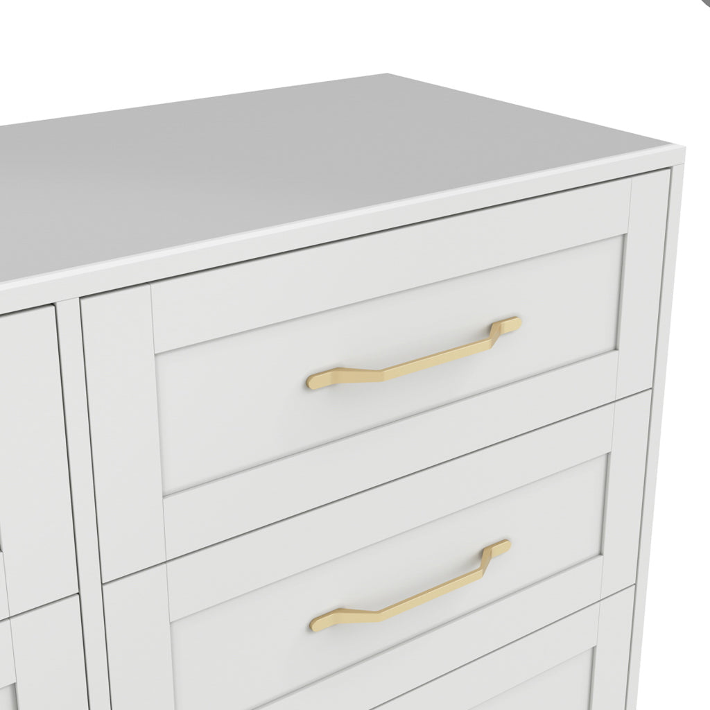 White Chest Of Drawers With Gold Handles