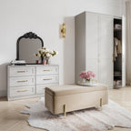 White Chest Of Drawers With Gold Handles