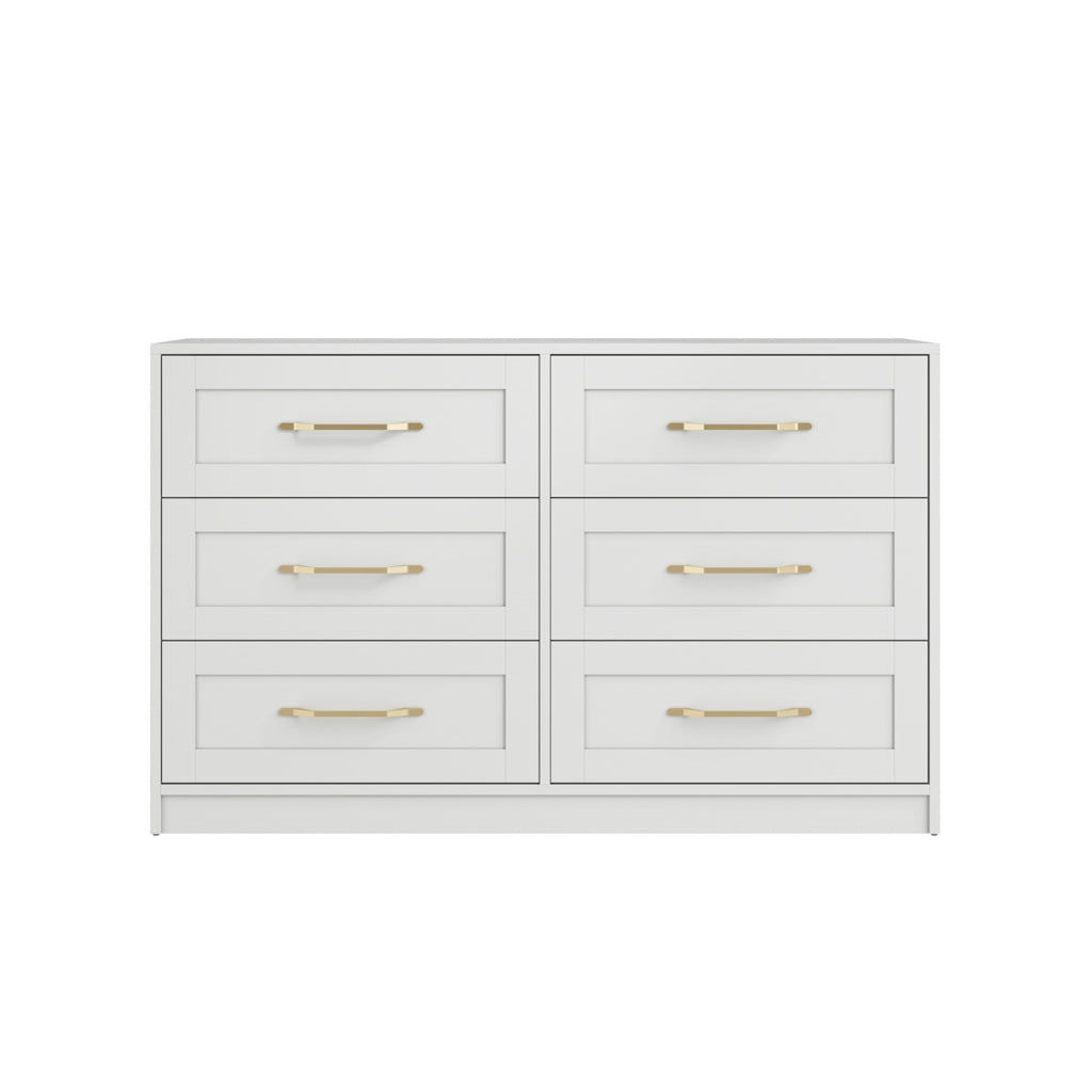 White Chest Of Drawers With Gold Handles