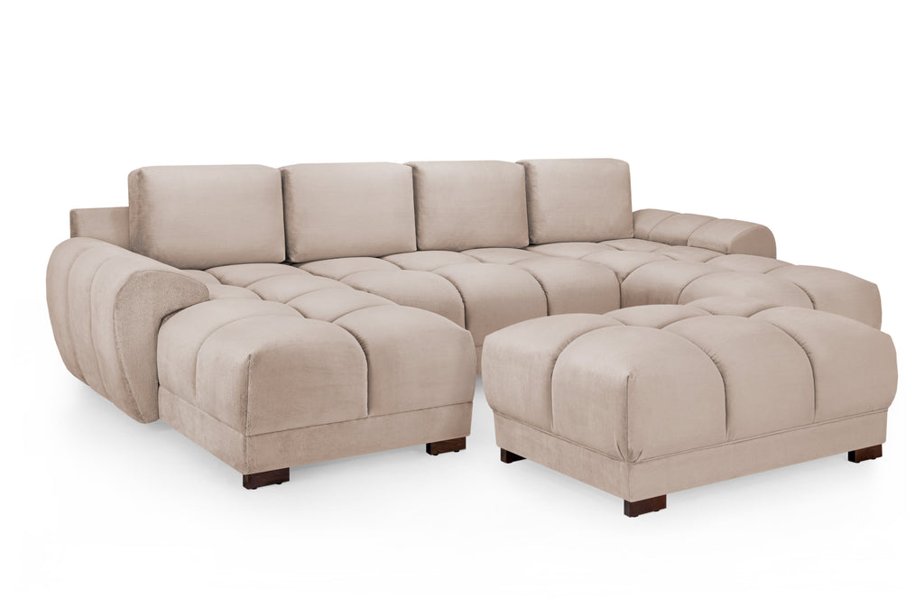 Azzuro Sofa Mocha Footstool