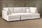 Beige Plush Velvet Cinema Sofa Heritage Home Uk