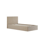Beige Single Ottoman Bed