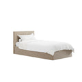 Beige Single Ottoman Bed