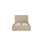 Beige Single Ottoman Bed
