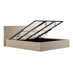 Beige Super King Ottoman Bed