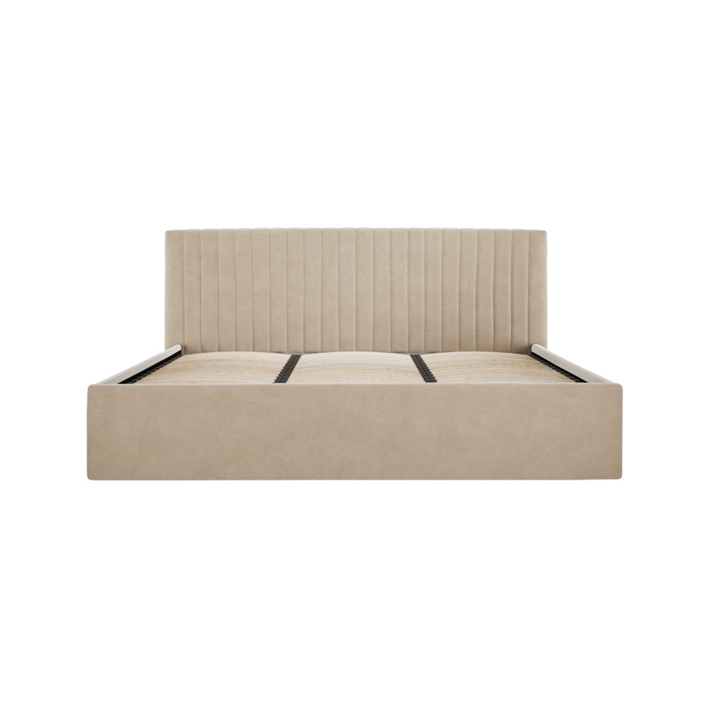 Beige Super King Ottoman Bed