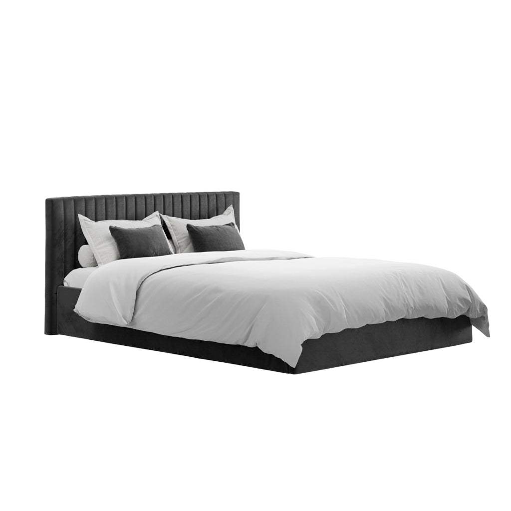 Berlin Black Ottoman Bed In Double