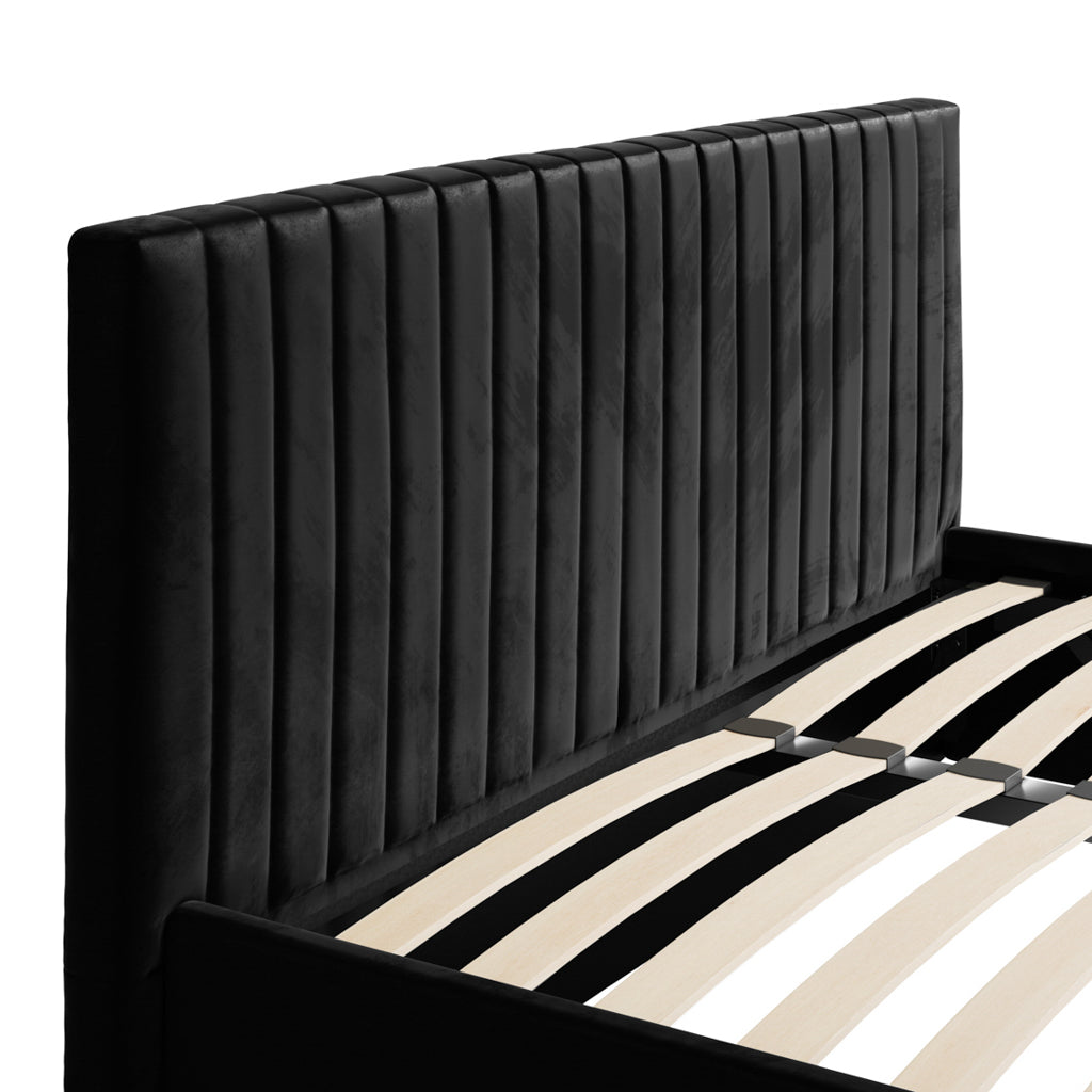 Berlin Black Ottoman Bed In Double