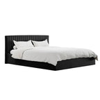 Berlin Black Ottoman Bed In Super Kingsize