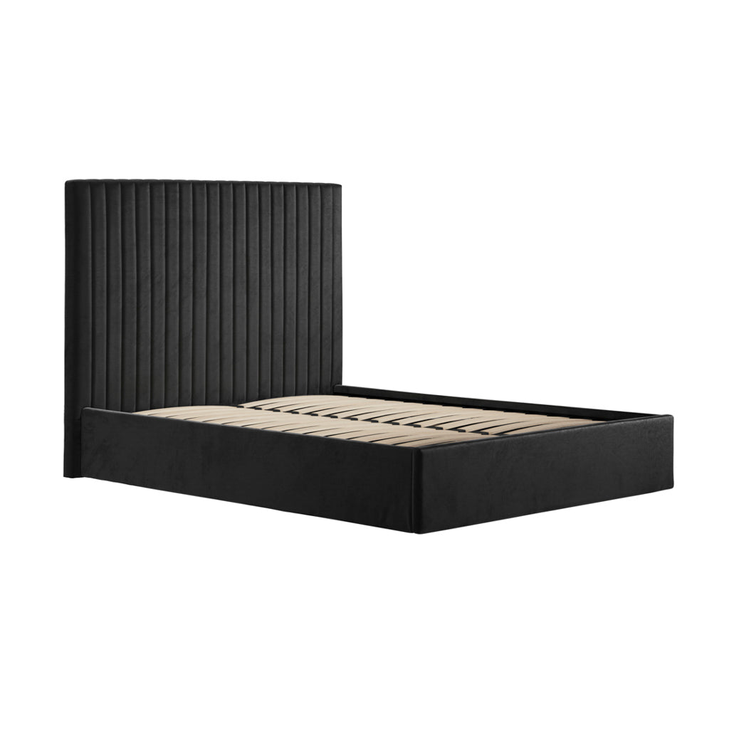 Black Tall Kingsize Ottoman Bed