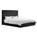Black Tall Super Kingsize Ottoman Bed