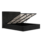 Black Tall Super Kingsize Ottoman Bed