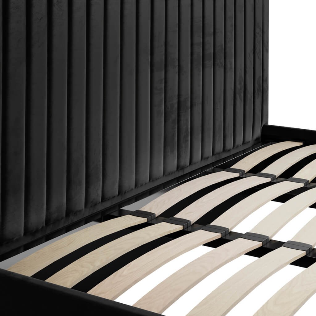 Black Tall Super Kingsize Ottoman Bed