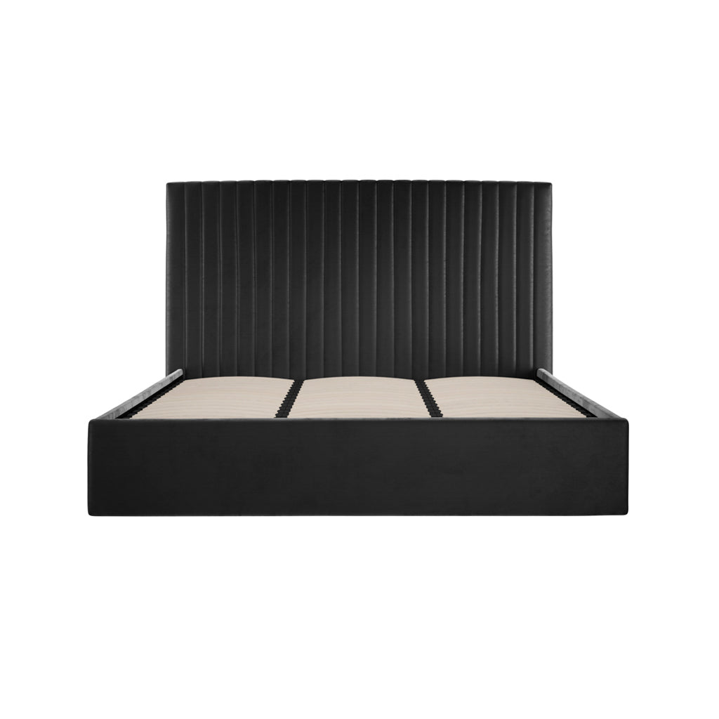 Black Tall Super Kingsize Ottoman Bed