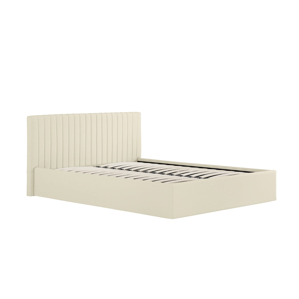 Milk Double Ottoman Bed