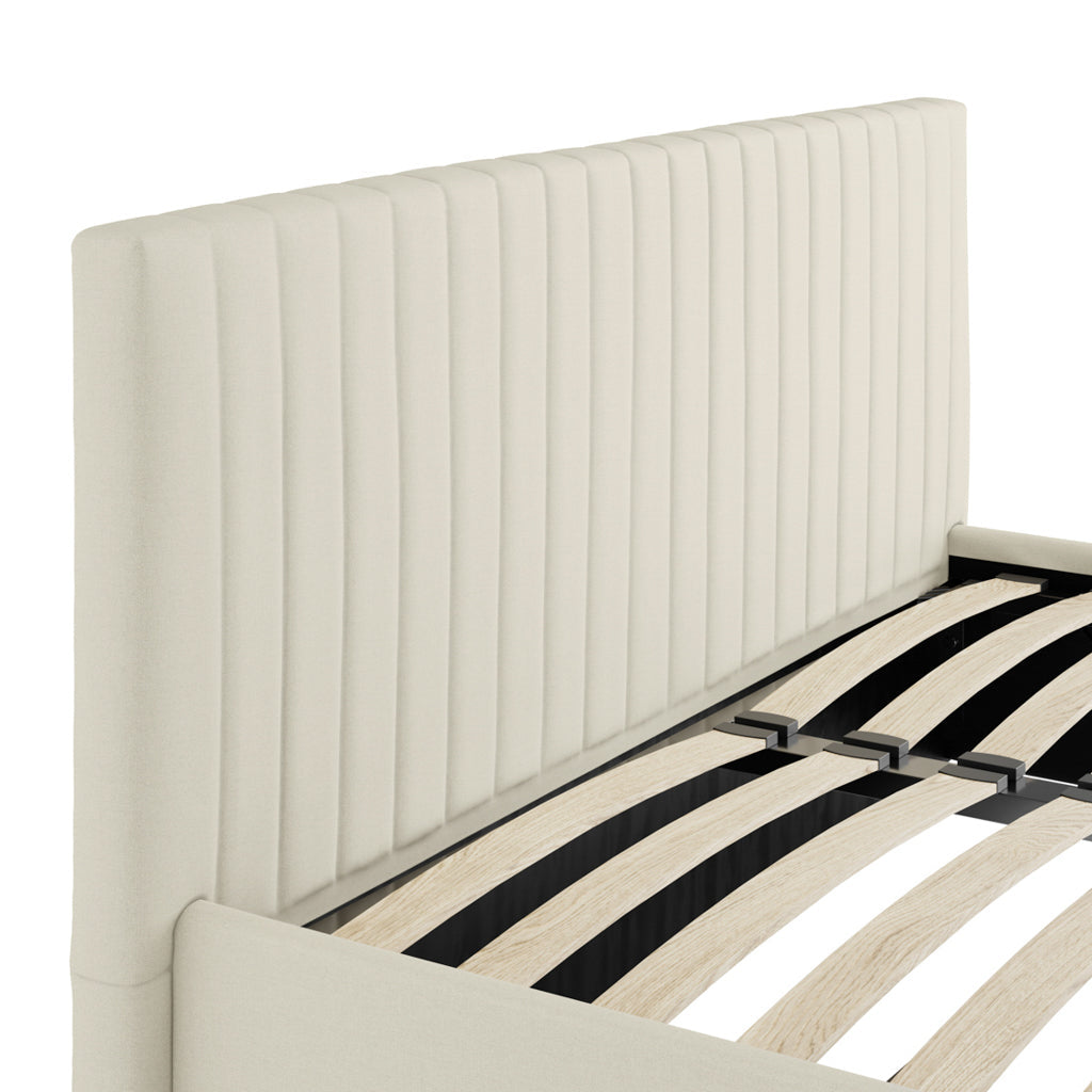 Milk Double Ottoman Bed