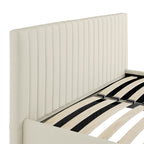 Milk Double Ottoman Bed