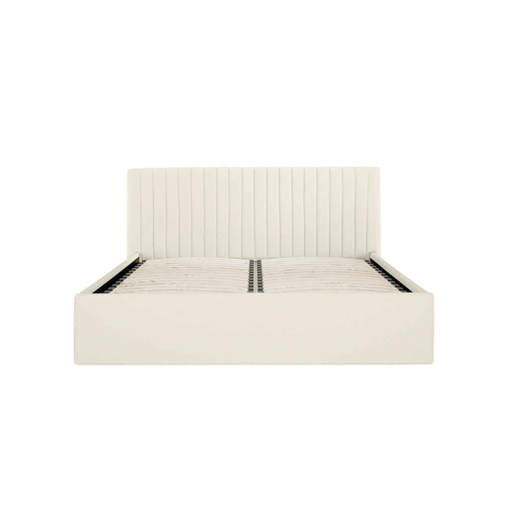 Milk Kingsize Ottoman Bed