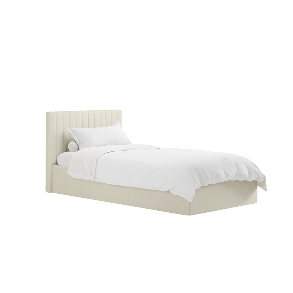 Milk Single Ottoman Bed