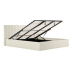 Milk Super Kingsize Ottoman Bed
