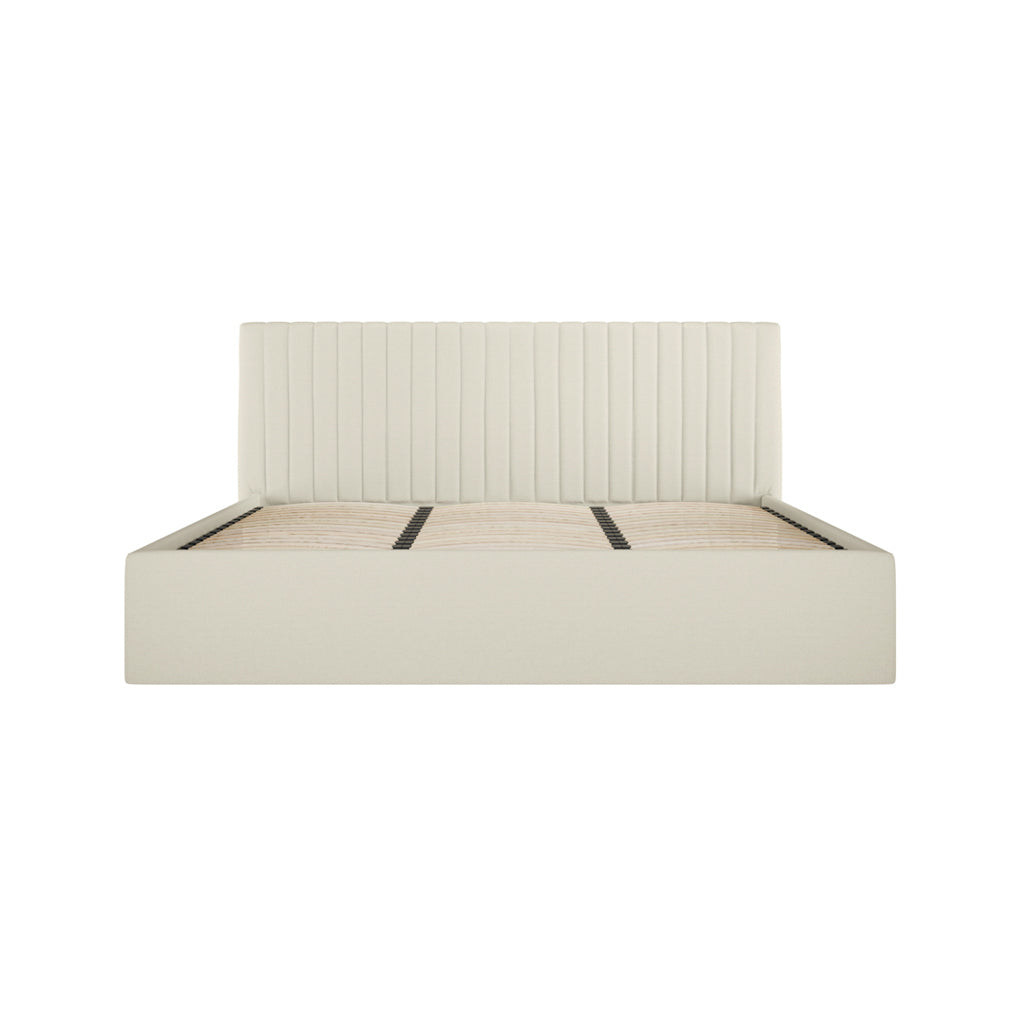 Milk Super Kingsize Ottoman Bed