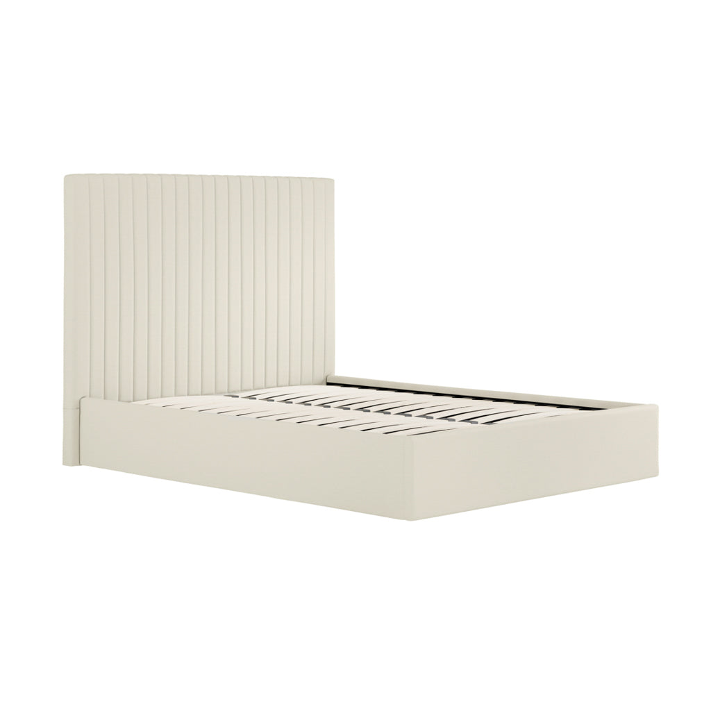 Milk Tall Kingsize Ottoman Bed