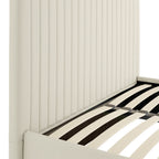 Milk Tall Double Ottoman Bed