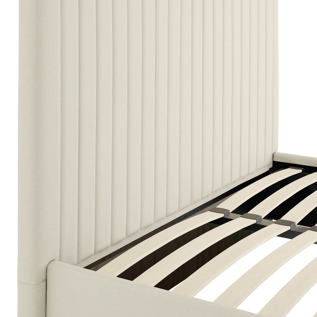 Milk Tall Kingsize Ottoman Bed