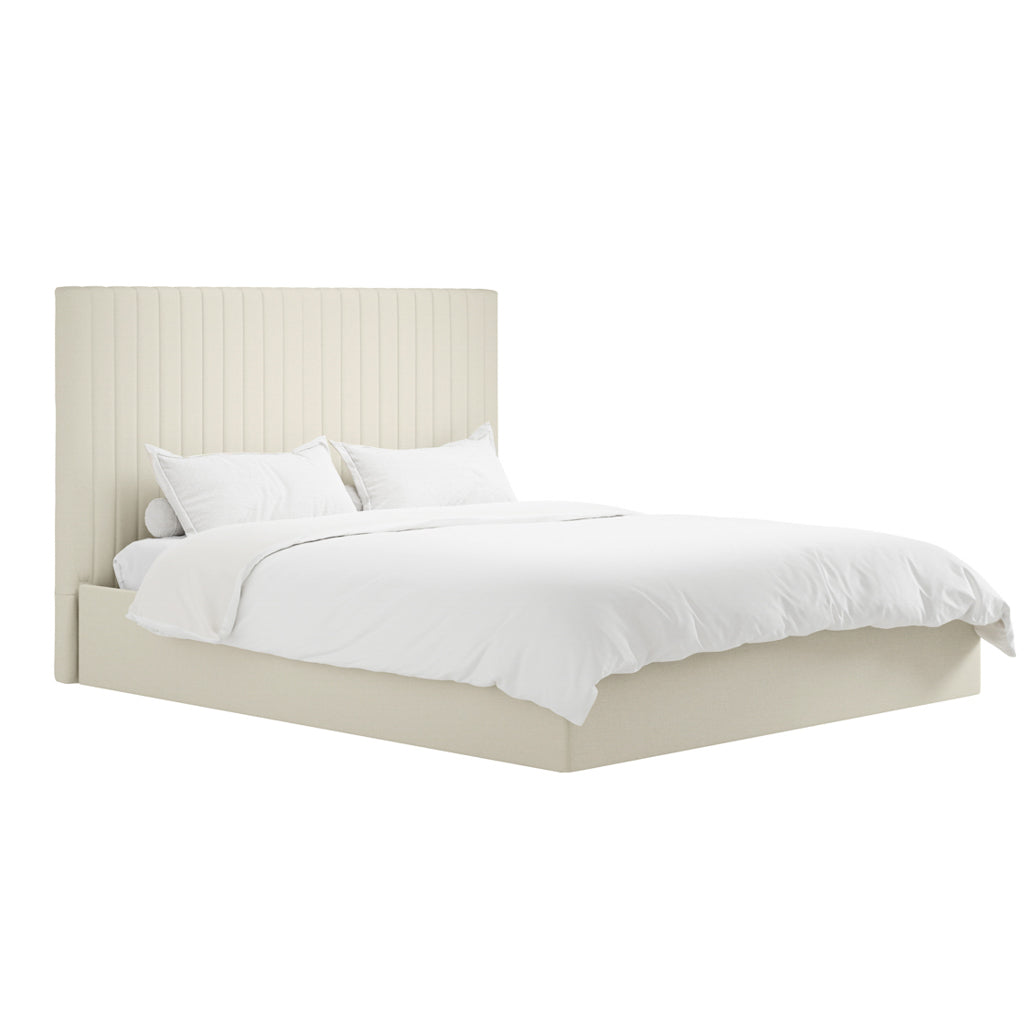 Milk Tall Super Kingsize Ottoman Bed