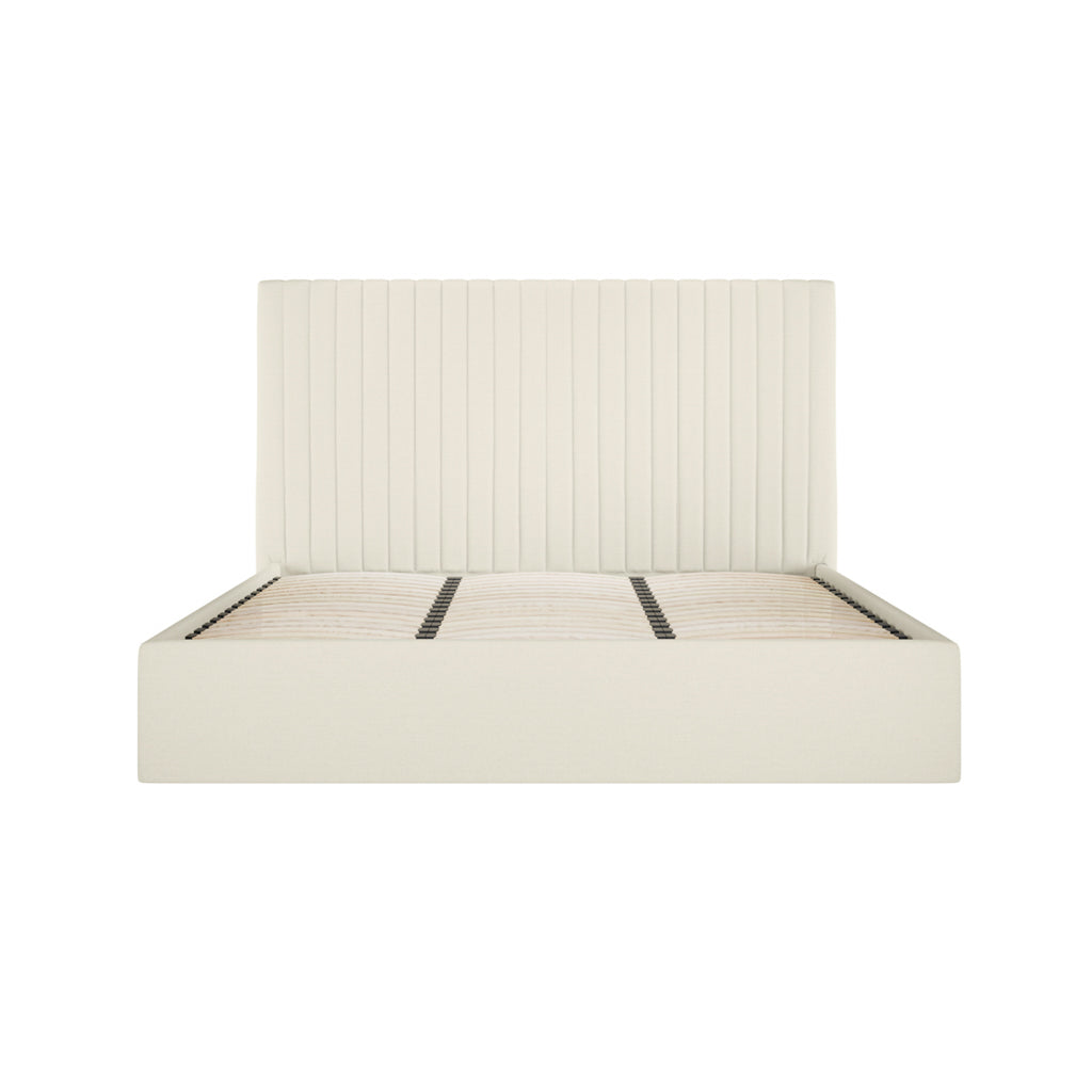 Milk Tall Super Kingsize Ottoman Bed