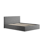 Silver Double Ottoman Bed