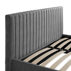 Silver Double Ottoman Bed