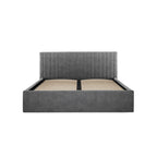 Silver Double Ottoman Bed