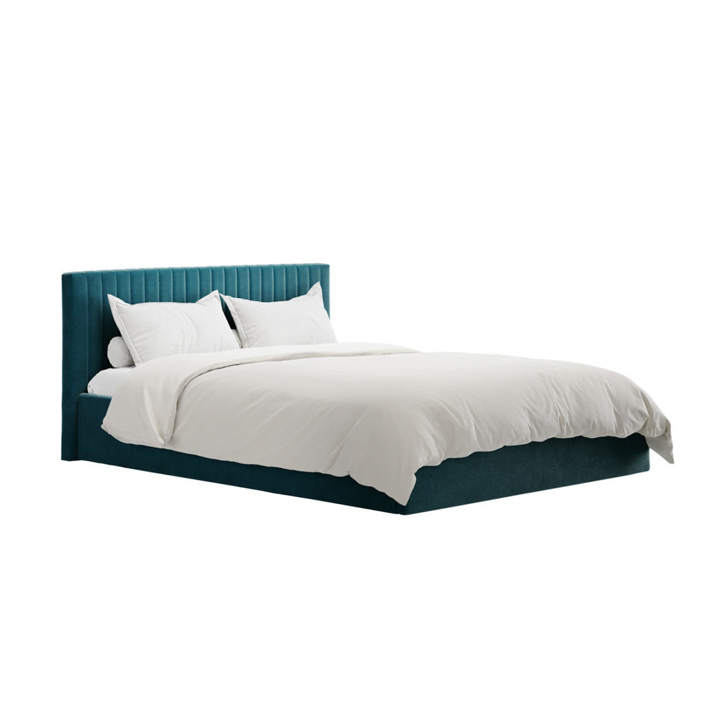 Teal Double Ottoman Bed