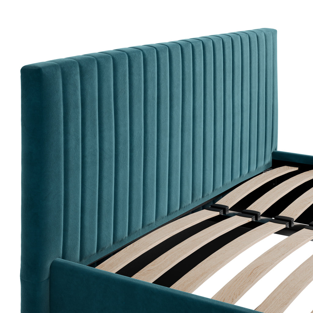 Teal Kingsize Ottoman Bed
