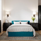 Teal Kingsize Ottoman Bed