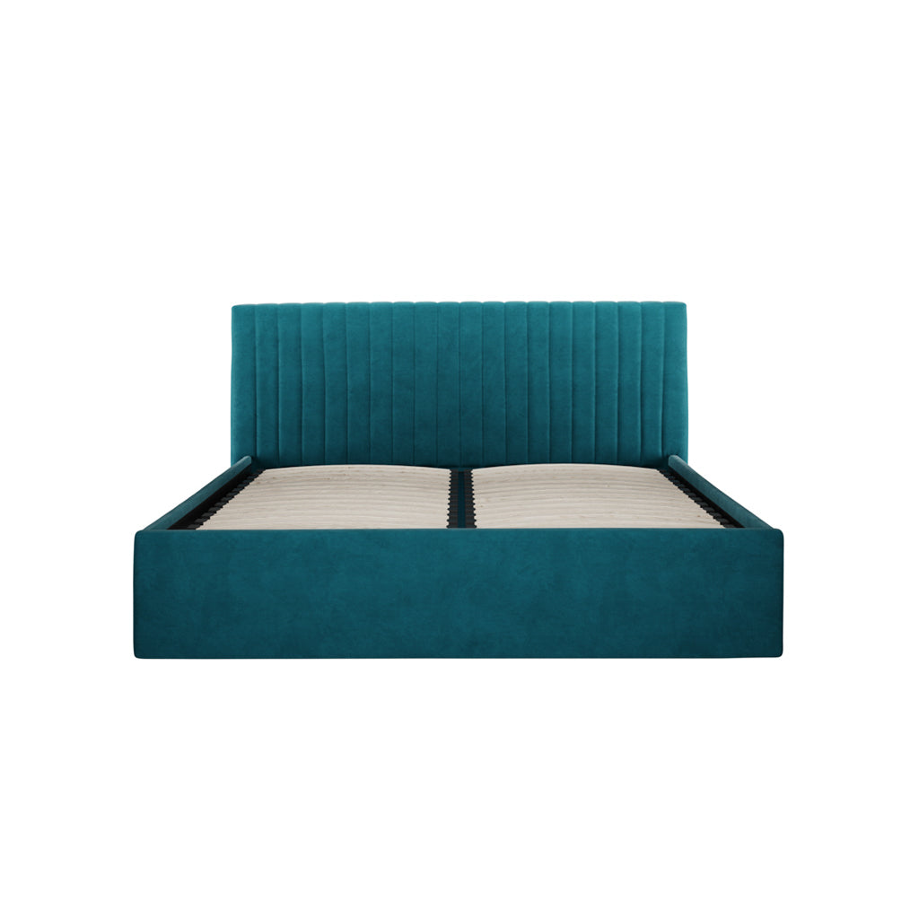 Teal Double Ottoman Bed