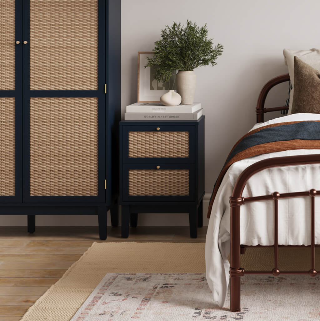 Blue Bedside Cabinet