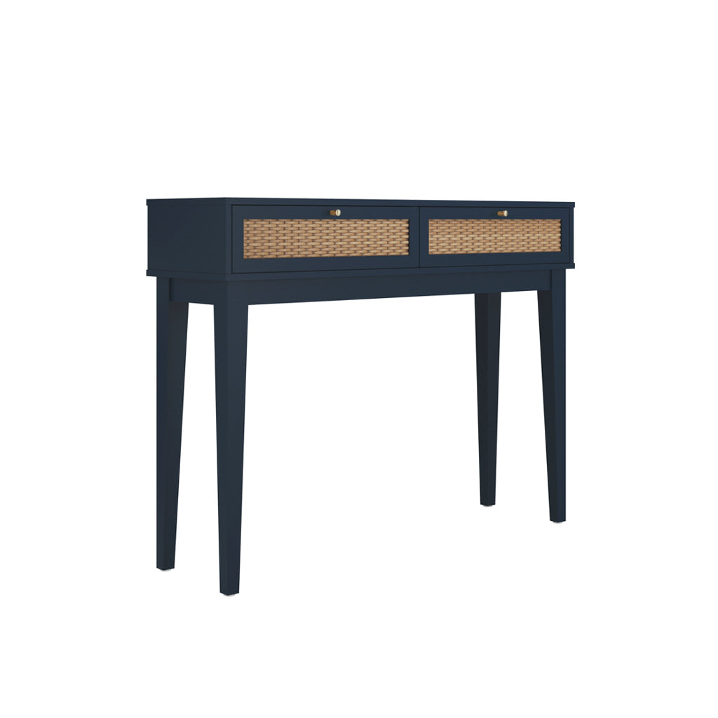 Blue & Rattan Dressing Table