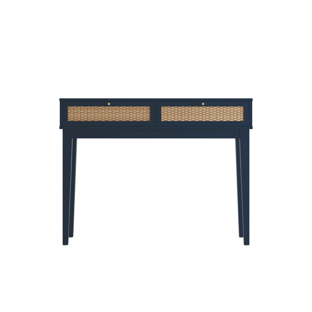 Blue & Rattan Dressing Table