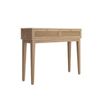 Oak & Rattan Dressing Table
