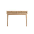 Oak & Rattan Dressing Table