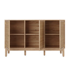 Oak & Rattan Front Large Sideboard