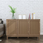 Oak & Rattan Front Large Sideboard