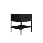 Bedside Cabinet In Matte Black