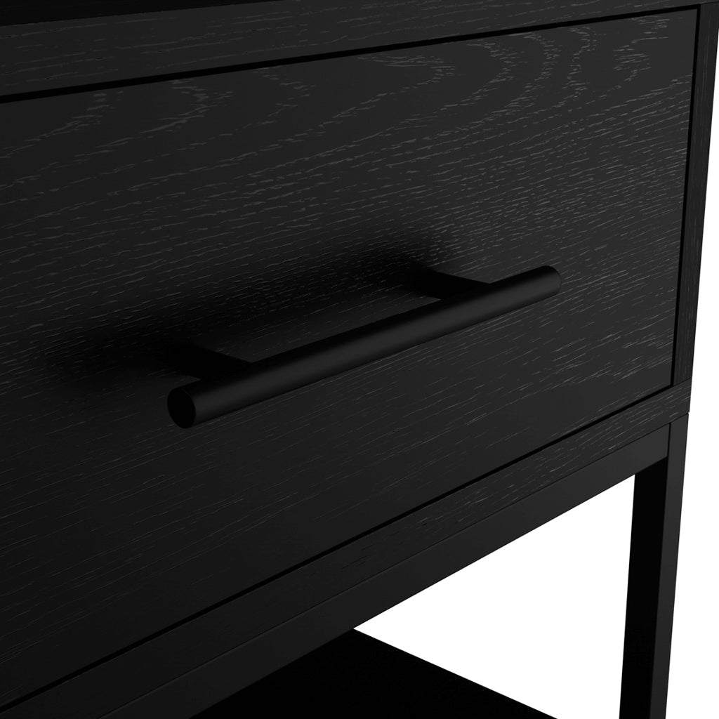 Bedside Cabinet In Matte Black